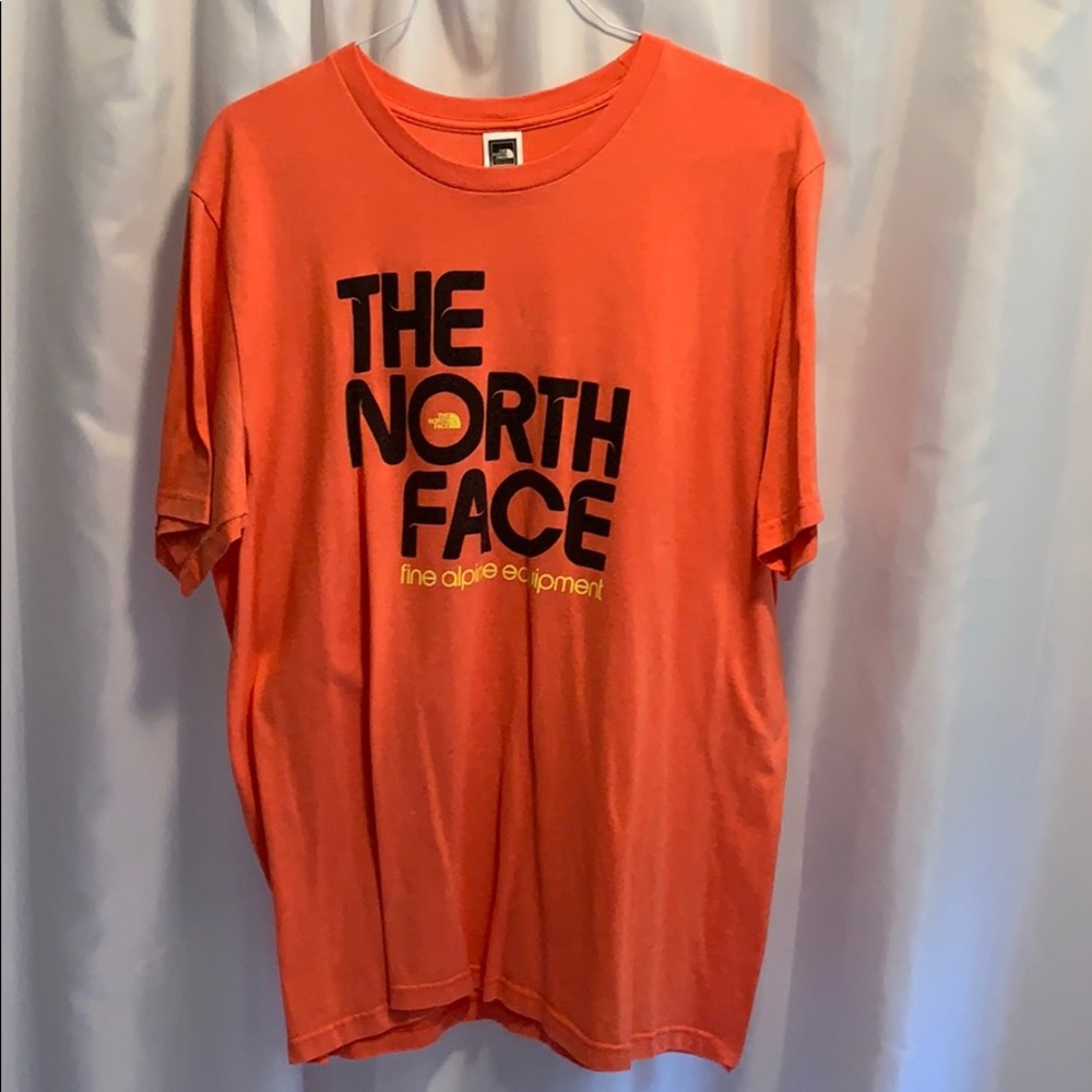 North face t shirt- red